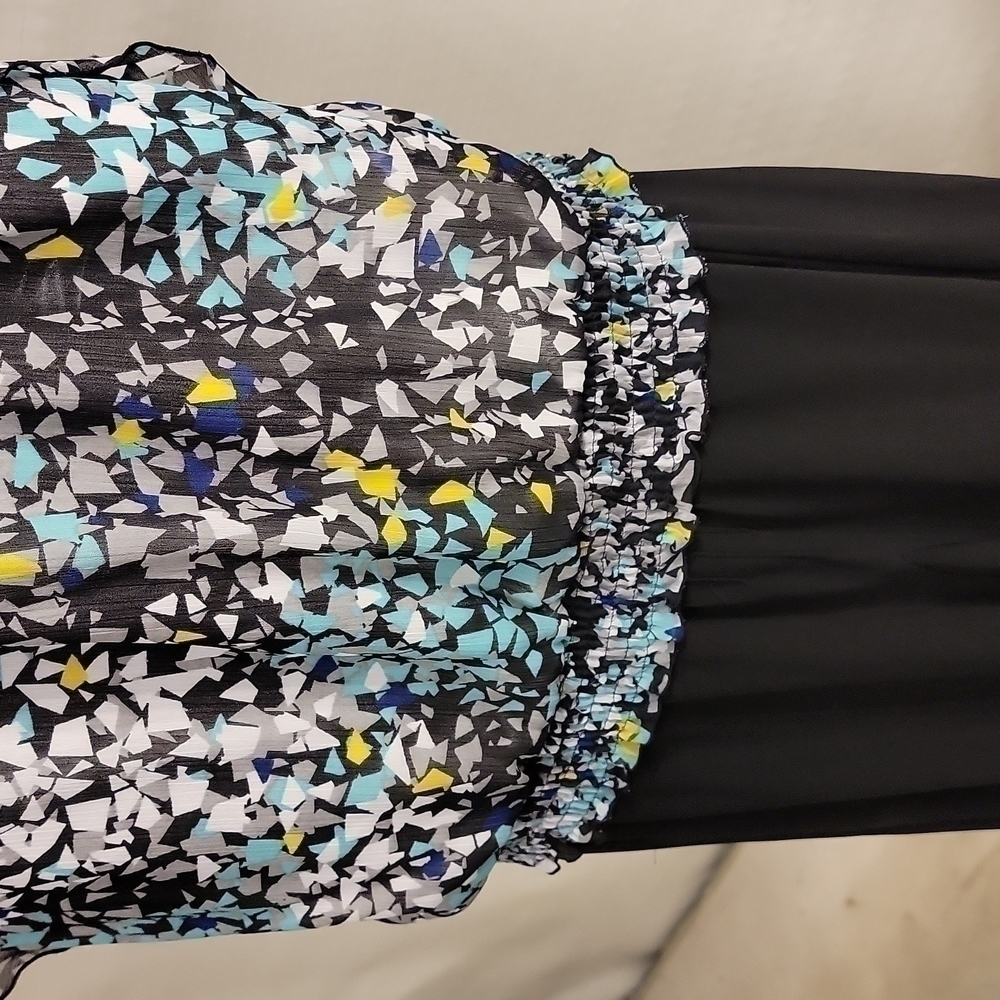 CATO 2 piece skirt set with multicolor top and black skirt size large - Picture 3 of 13